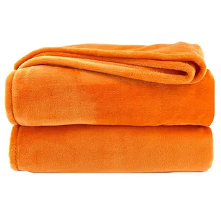 heimtexland Kuscheldecke 150 x 200 cm Orange