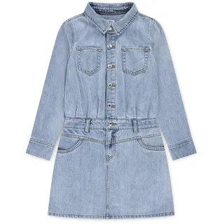 Jeanskleid LEVI'S KIDS "LVG LS WESTERN DRESS", Mädchen, Gr. 8 (128), N-Gr, this and that w, o destruction, Denim/Jeans, Obermaterial: 100% Baumwolle, Kleider, mit Druckknöpfen, for Girls