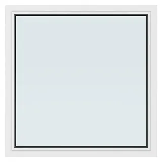 Solid Elements Kunststofffenster New Basic Festverglasung  (100 x 100 cm, Verglasung: 2-fach, Weiß)