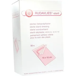 Rudavlies Verbandpflaster 15 cm x 10 cm steril 50 St.