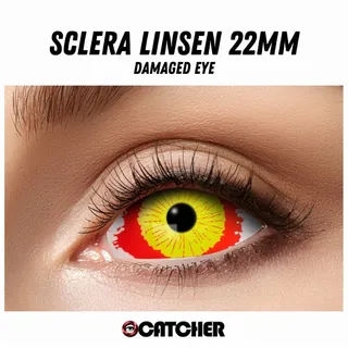 Eyecatcher Farblinsen Farbige Sclera Kontaktlinsen verschiedene Motive 22mm rot