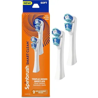 Spinbrush Smart Clean Dual Action Bürstenkopf, weich, 2 Ersatzköpfe