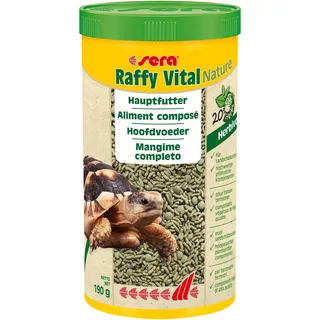 sera Raffy Vital Nature 1.000 ml (190 g) | Hauptfutter für Landschildkröten & Herbivore Reptilien | natürliche Sticks & Kräutertabletten mit Kräutern | Vitaminen & Mineralien