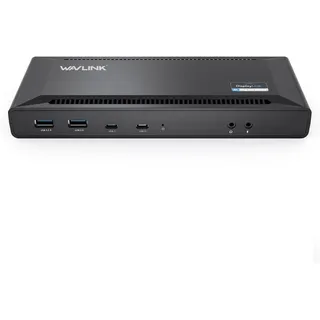 WAVLINK USB-C-Dockingstation Dual-Monitor, 100-W-Aufladung, Dual-4K-Displays, 2 x HDMI oder 2 x DisplayPort, kompatibel mit Mac, Windows, Thunderbolt 3/4, USB-C (6 x USB, Ethernet, Audioanschluss)