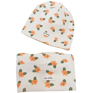 VUCDXOP Baby Kinder Baumwolle Mütze Schal Set Winter Jungen Mädchen Beanie Hüte + Schlauchschal 2er Set Herbst Winter Weich Baumwolle Beanie Mütze Hut Halstuch Rundschal Nackenwärmer Set