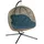 oval Sand/Schwarz 2-Sitzer mit Gestell