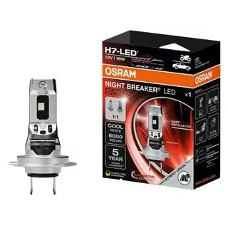 OSRAM Motorrad-Lampe Night Breaker Speed 64210DWNBSP-1HB, H7, LED, 12V / 16W, Scheinwerferlampe, 1 Stück