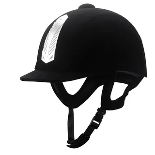 Reitkappe Schwarz, Robuster Reithelm Für Damen Und Herren, Ergonomische Reitkappe Für Mädchen & jungens, Größenverstellbarer Helm Für Erwachsene, Individuelle Größenanpassung - Optimale Belüftung