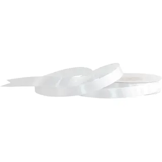 Creativery 12mm Satinband 25m Schleifenband Geschenkband Bastelband Weiß