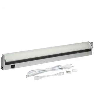 Oktaplex lighting Oktaplex LED Unterbauleuchte schwenkbar 60cm Aluminium warmweiß 230V mit Schalter