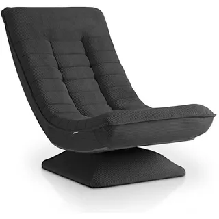 Juskys Relaxsessel Korsika Cord 58 x 85 x 100 cm Grau