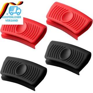 2 Paar Silikongriffe Für Töpfe, Topfgriff Hitzeschutz, Hitzebeständig Topfgriff