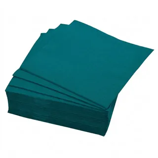 Macosa Home Papierserviette 40 Stk. Servietten Petrol 33cm Papier, (Serviettenset, 40 St., Einwegservietten modern Tischservietten elegant), für Tischdeko, Feier, Geburtstag, Hochzeit, Taufe, Dinner grün