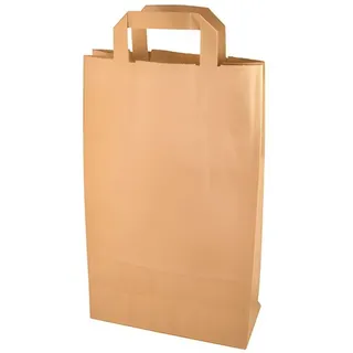 Papstar Tragetaschen, Papier 36 cm x 22 cm x 10 cm braun mit Tragegriff