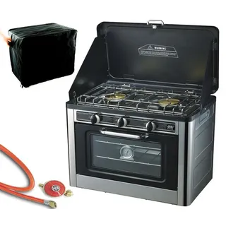 fontron ltd. Gaskocher 2 flammig mit Backofen Ofen Gasherd Probangas