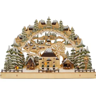 Hti-Living LED Schwibbogen Seiffen Dorfmomente