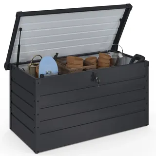 IDMarket Abschließbare Metallbox 120 x 62,5 x 63 cm Anthrazitgrau