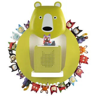 Xozoyo für Tonie Regal Tonies Regal Toniebox Regal Hängemontage für TonieBox Tonie Regal Junge und Mädchen ü 30-48 Figuren Bärenform Regale für Kinderzimmer,Babyzimmer (Grün)