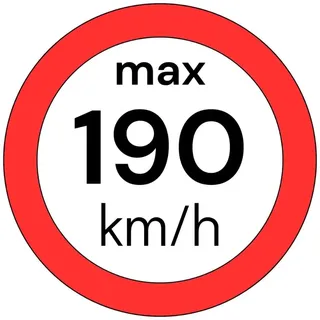 Geschwindigkeitsaufkleber Winterreifen 190 km/h 25 Stück – Service Aufkleber M+S Reifen, Reifen Aufkleber Auto, Auto Sticker Innenraum (25 Stück)