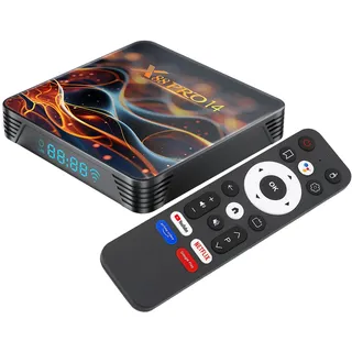 GREVA 8K Android 14.0 TV Box 2025, Android Box 2GB RAM 32GB ROM, Internet TV Box RK3518 Chipsatz Unterstützung 2.4GHz/5.0GHz Dual WiFi6 HDR10 BT5.0 USB3.0 Ethernet LAN 3D HD Smart TV Box Bluetooth