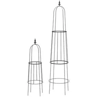 Dehner Obelisk-Set Piazza, 2-teilig, Schwarz