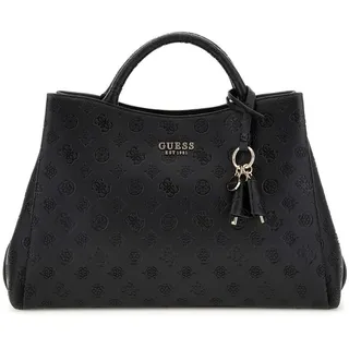 GUESS Schultertasche Phoebe Large Girlfriend Satchel Black Logo