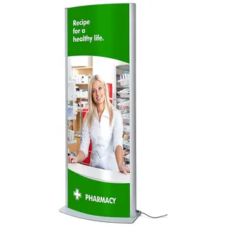 Showdown Displays Leuchtsäule ARCUATO doppels. 2xA1 LED