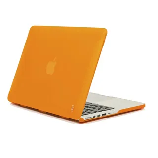 aiino - Harte Schutzhülle für MacBook Pro Retina 15" I Schutzetui I gummierte Schale I Matte Hülle I MacBook Pro Retina 15 Zoll I Ultra-Dünn I MacBook Pro Retina Zubehör I Apple Schutzhüllen - Orange