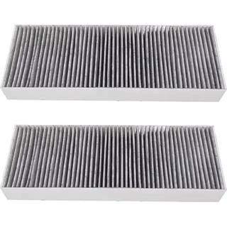 2x Trade-Shop Aktivkohlefilter Ersatzfilter 430 x 130 x 50mm für Bora PUXU, PURE, M PURE, S PURE, X PURE Dunstabzugshaube ersetzt PUAKF, PUAKF-001 - Grau/Weiß