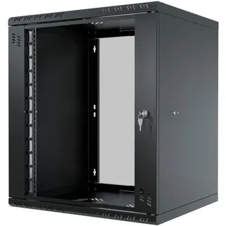 Stalflex Server Netzwerkschrank 19 Zoll 12U 450mm Standard - Hochbelastbarer Stahl - Computer- & Server-Racks - Serverschrank, kompatibel mit 19 Zoll Fachboden und Rack Schienen - Glastür