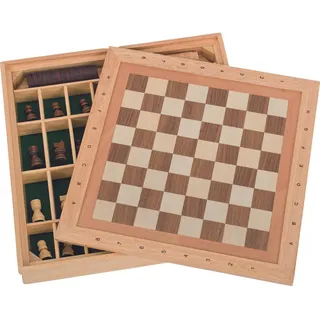 GoKi Spiele-Set Schach-Dame-Mühle