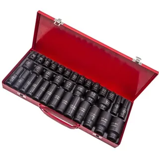 Kraft-Schlagschrauber-Nüsse Steckschlüssel-Satz-Set Schlagnüsse 1/2' 8 - 32mm