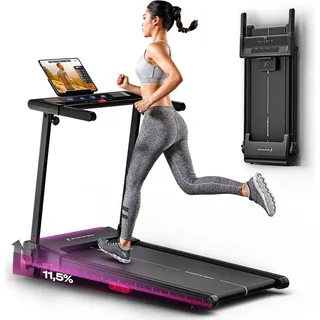 Sportstech Laufband sProRun | 16 km/h | 11,5 % manuelle Steigung - Schwarz
