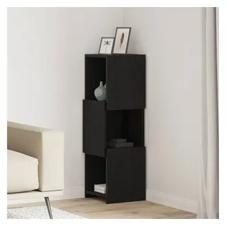 vidaXL Eckschrank 30,5 x 95 x 30 cm Schwarz/Eichen-Optik