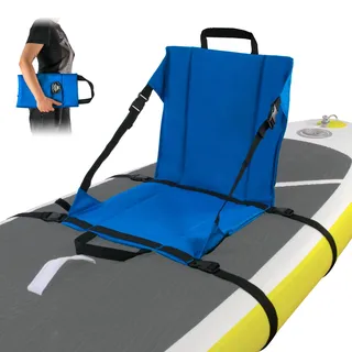Universeller Kayak SUP-Sitz für Stand Up Paddling Board BLUE/BLACK passt auf ALLE SUP-Boards, benötigt KEINE D-Ringe und Metallkarabinern zur Montage Einfache Installation mit 2 Gürteln (Blue)