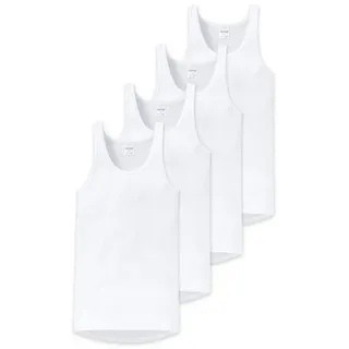 Schiesser Unterhemd Original Classics (4-St) mit längerer Rückenpartie im 4er Pack weiß M