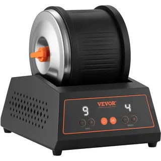 Vevor elektrische Poliermaschine Steinpolierer 1,81 kg belastbar, 4 Drehzahlstufen, Steinpolierset mit 9-Tage-Poliertimer & intuitivem Bedienfeld & Überlastungsschutz & Adapter, Schwarz