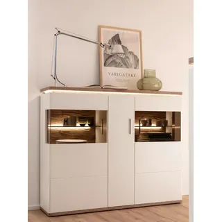 MCA Furniture Vitrine Highboard Palermo 0 x 0 x 0 cm Weiß