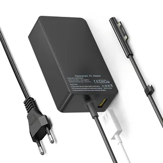 Surface Ladekabel 65W Microsoft Surface Netzteil Laptop Ladegerät für Surface Pro 12/11/10/9/8/7/7+/6/5/4/X,Surface Laptop 7/6/5/4/3, Surface Book 3/2,Surface Go 4/3/2, Surface Ladekabel mit USB