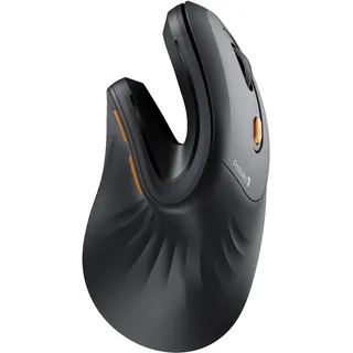 protoarc EM11 NL Kabellos Ergonomische Vertikale Maus, Aufladbar, Schwarz | mit 3 Geräten (2 x Bluetooth 5.0 + USB), für kleine bis mittelgroße Hände, für Computer, iPad, Mac, Windows