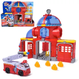 Spin Master PAW Patrol Fire Rescue - Feuerwehr-Station Spielset mit Licht- und Soundeffekten,
