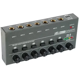Perfeclan Audio-Mixer mit 6 Eingängen, Audio-Mixer für Profis und Anfänger, 6-Kanal-Audio-Sound-Mixer, 6 Stereo, Line-Mixer für kleine Clubs, Bars