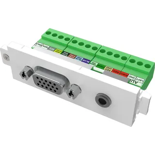 Vision TechConnect 3 VGA+3,5mm module - Modulares Faceplate-Snap-In - HD-15, Mini-Phone Stereo 3,5 mm (TC3 VGAF3.5MM)