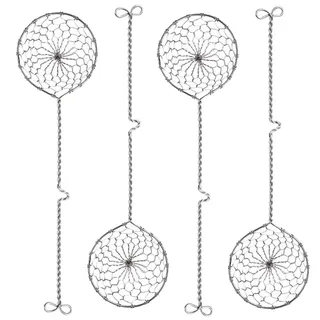 nuluxi Edelstahl Fondue Sieb Fonduesiebe mit Griffen Feinmaschig Küchensieb Abtropfsieb Sieb Praktischen Siedelöffel Praktisches Fondue Zubehör Perfekt zum Garen von Gemüse Pilzen Fisch oder Fleisch
