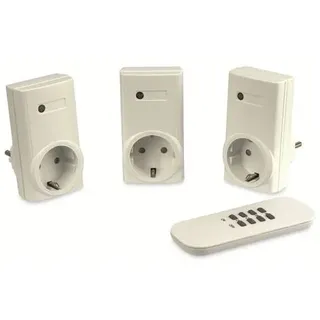 DAYHOME Funksteckdosen-Set 55205X10 mit 3 Steckdosen