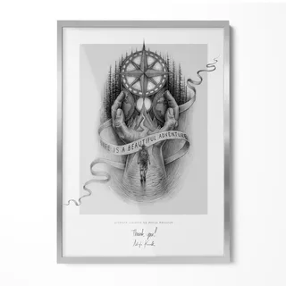 Tulup Bilderrahmen Modern Silber 70x100 cm 3er Set
