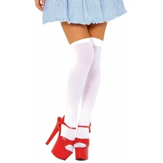 Leg Avenue Overknees Weiße Strümpfe Klassische, weiße Overknee-Strümpfe weiß M-L