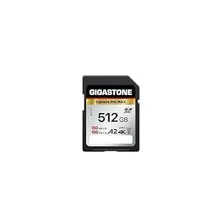 【5 Jahre kostenlose Datenrettung】 GIGASTONE 512GB SDXC Speicherkarte, 4K Kamera Pro MAX, bis zu 150 MB/s, für Videoaufnahmen mit Digitalkameras von Canon Olympus, A2 V30 UHS-I U3 Klasse 10