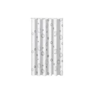 Acus Duschvorhang Celina II weiß grau Kunststoff B/L: ca. 180x200 cm - Grau, Weiss