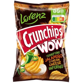 Lorenz Snack-World Lorenz Crunchips WOW Jalapeno und Cream Cheese Kartoffelchips 110g